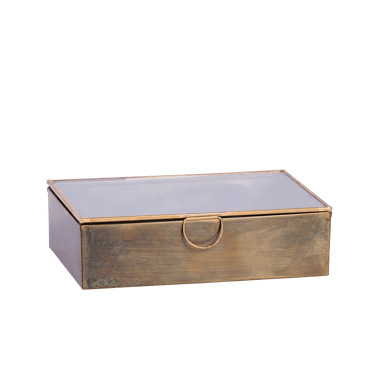 BRUSH Caixa de arrumação dourado H 5,5 x W 13,5 x L 20 cm