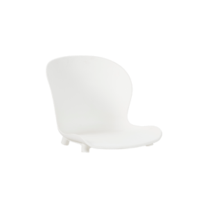 FRIDA Assento branco, natural H 43,1 x W 47,6 x D 51,6 cm