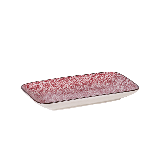 NARUMI BORDO Assiette rouge foncé Larg. 22 x P 12,3 cm