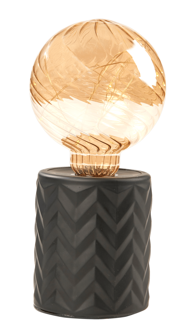EDEN Lámpara decorativa negro A 21 cm - Ø 10 cm