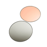 RONDA Miroir 2 couleurs gris, doré Ø 40 cm