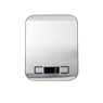BASIC Keukenweegschaal digitaal metaal, zilver H 1,8 x B 13,8 x L 18 cm