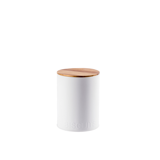 NAGINI Fiambrera para galletas blanco, natural A 17,5 cm - Ø 13,5 cm