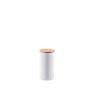 NAGINI Boîte conservation capsules café blanc, naturel H 15 cm - Ø 8 cm