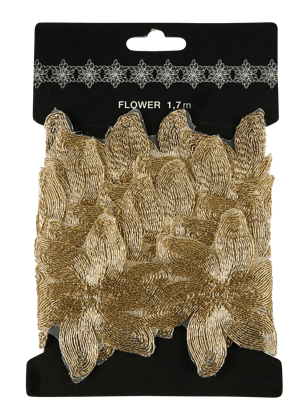 FLOWER Ruban doré Long. 1700 cm