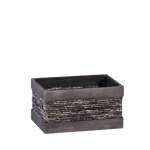 COMBI STRAW Caisse 2 couleurs gris foncé, naturel H 18,5 x Larg. 34 x P 24 cm