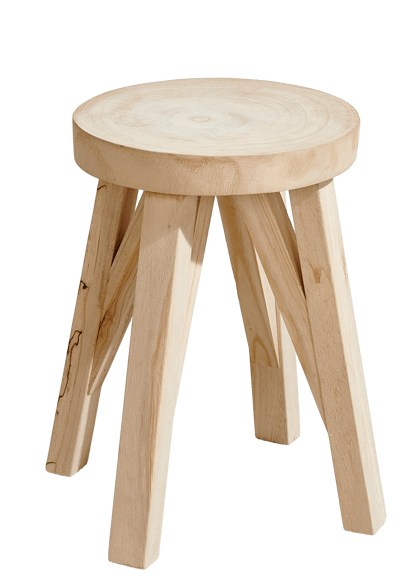 XANDER Table d'appoint naturel H 40 cm - Ø 28 cm