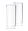 RELAX Dubbelwandige glazen set van 2 transparant H 15,5 cm - Ø 6,5 cm