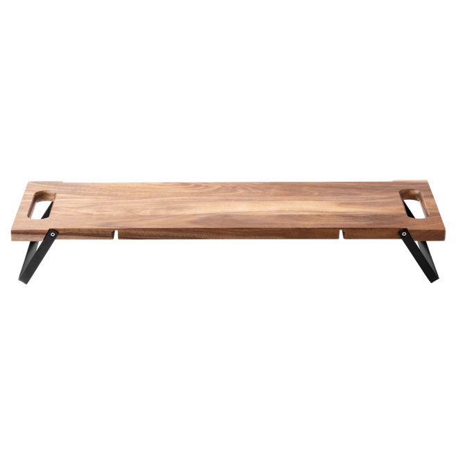 ACACIA LUX Serveerplank/tafel zwart, naturel H 1,8 x B 56 x D 18 cm