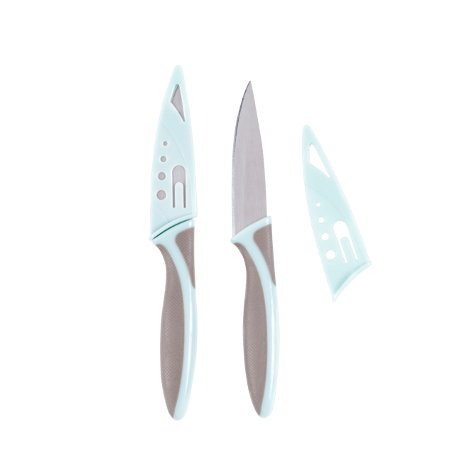CASA KITCHEN Couteaux éplucheur set de 2 gris, bleu Long. 20 cm
