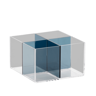 LUXACRYL Organizador transparente H 8 x W 12,5 x D 12,5 cm