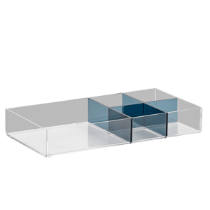 LUXACRYL Organizzatore trasparente H 4 x W 25 x D 12,5 cm