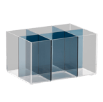LUXACRYL Organiser transparant H 10,5 x B 18 x D 12,5 cm