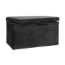 STOKADO Banco con cajón negro A 38 x An. 38 x L 70 cm