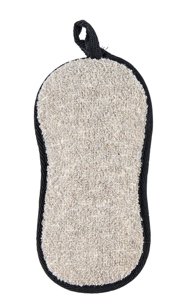 CHARCOAL Esponja banho scrub pequeno preto, cinzento W 9 x L 19 cm