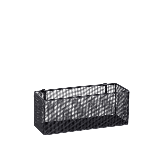 Een nacht Moderator Kantine MODULAR Draadmand zwart H 10 x B 25 x D 9 cm | CASA