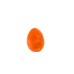 VELVET Huevo de decoración naranja A 6,5 cm - Ø 5 cm