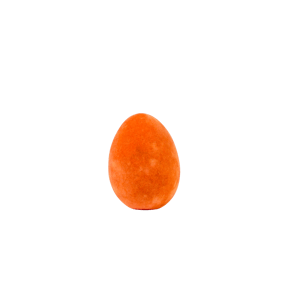 VELVET Uovo decorativo arancione H 6,5 cm - Ø 5 cm