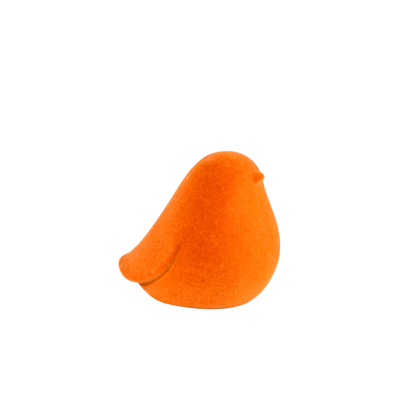 BIRDIE Décoration orange H 7,5 x Larg. 10 x P 7 cm