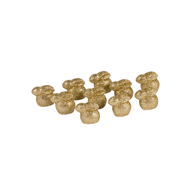 BONNIE Strooidecoratie set van 10 goud H 2 x B 2,5 x D 1,5 cm
