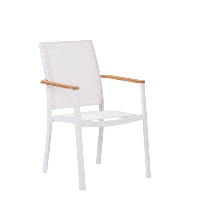 ETHAN Cadeira empilhável branco H 90,5 x W 58,5 x D 63 cm