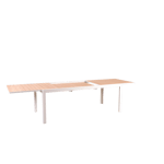 ETHAN Table extensible blanc, naturel H 76 x Larg. 205 x P 95 cm