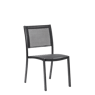 NATHAN Chaise empilable noir H 84,5 x Larg. 59 x P 45,5 cm