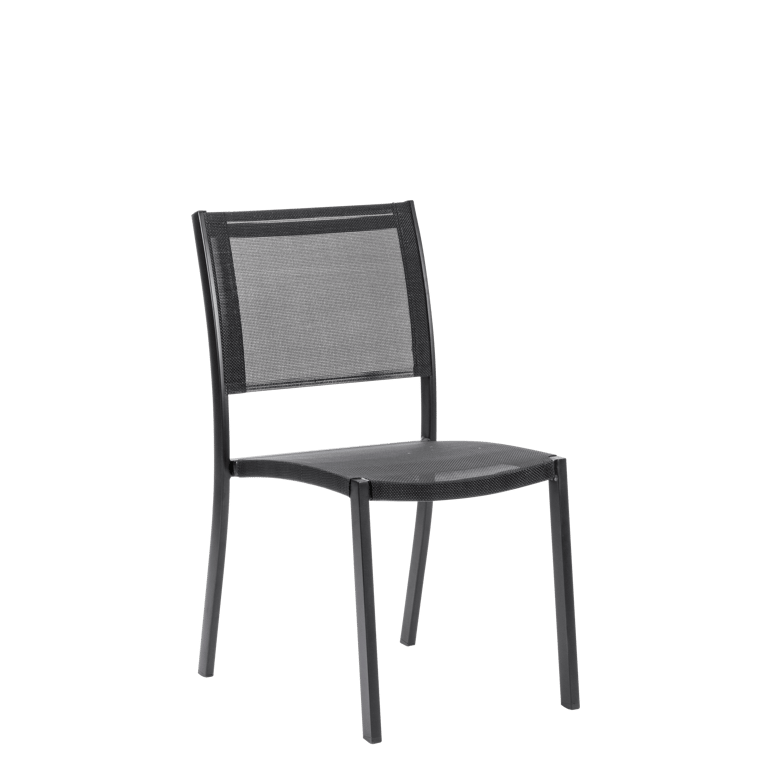 NATHAN Cadeira empilhável preto H 84,5 x W 59 x D 45,5 cm