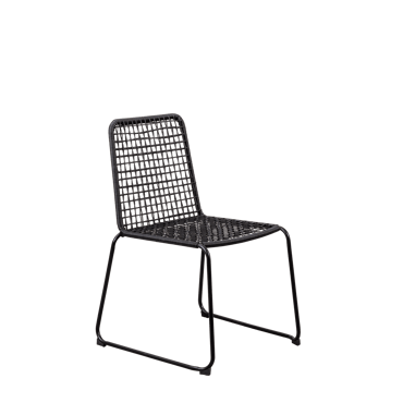 ALEKS Chaise noir H 84 x Larg. 61 x P 57 cm
