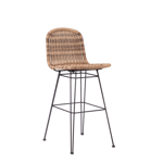VIENNA Chaise de bar naturel H 106 x Larg. 46 x P 59 cm