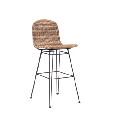 VIENNA Chaise de bar naturel H 106 x Larg. 46 x P 59 cm