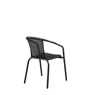 GERONA Cadeira empilhável preto H 77 x W 58 x D 53 cm