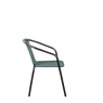 GERONA Chaise empilable vert H 77 x Larg. 58 x P 53 cm