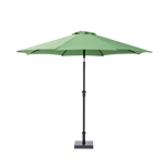 ALU Parasol sans pied de parasol vert H 240 cm - Ø 300 cm