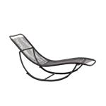 ACAPULCO Chaise longue basculante noir H 70,5 x Larg. 62 x Long. 155 cm