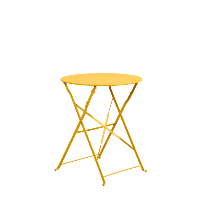 IMPERIAL Table bistrot jaune H 71 cm - Ø 60 cm