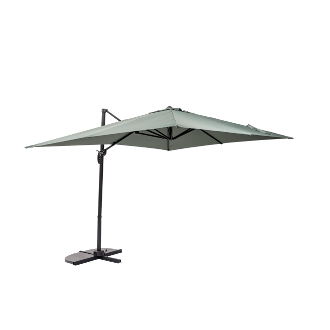 Bevestigen aan gids Meevoelen RIVA Hangparasol zonder parasolvoet groen H 250 x B 240 x L 300 cm | CASA