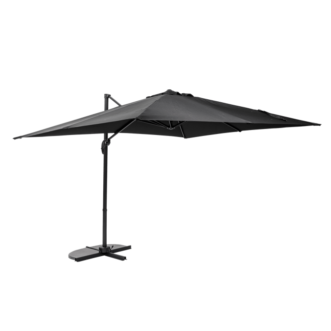 RIVA Hangparasol zonder parasolvoet zwart H 250 x B 240 x L 300 cm