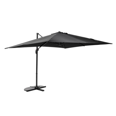 RIVA Ombrellone sospeso senza base per ombrellone nero H 250 x W 240 x L 300 cm