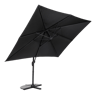 RIVA Parasol colgante sin pie negro A 250 x An. 240 x L 300 cm