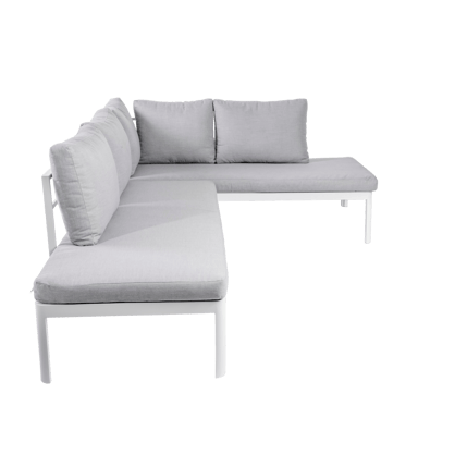 NAIMA Conjunto lounge blanco, gris A 70 x An. 170 x P 70 cm
