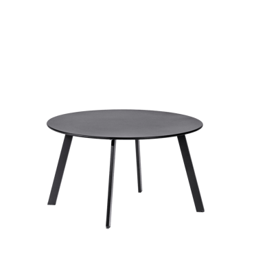 NURIO Table lounge noir H 40 cm - Ø 70 cm