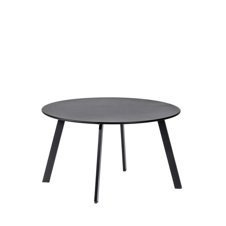 NURIO Lounge tafel zwart H 40 cm - Ø 70 cm