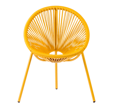 ACAPULCO Chaise pour enfants jaune H 56 x Larg. 43 x P 42 cm