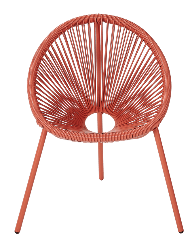 ACAPULCO Kinderstoel koraal rood H 56 x B 43 x D 42 cm