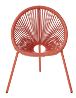 ACAPULCO Chaise pour enfants terre cuite H 56 x Larg. 43 x P 42 cm