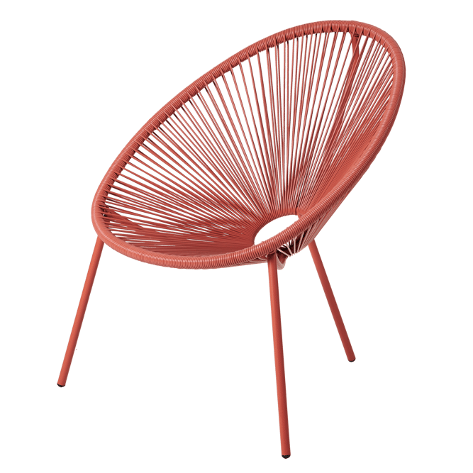 Beweren uitdrukken naakt ACAPULCO Lounge stoel rood H 82 x B 75 x D 69 cm | CASA