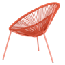 ACAPULCO Cadeira lounge vermelho-coral H 82 x W 75 x D 69 cm