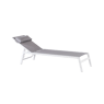 HUGO Chaise longue blanc, gris H 32,6 x Larg. 61 x Long. 199 cm