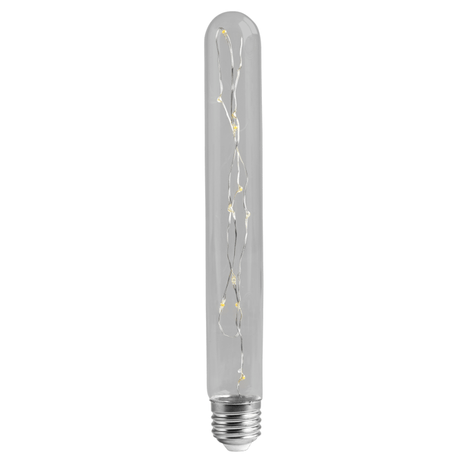 BATI Spiraal batterij E27 transparant H 22 cm - Ø 3 cm